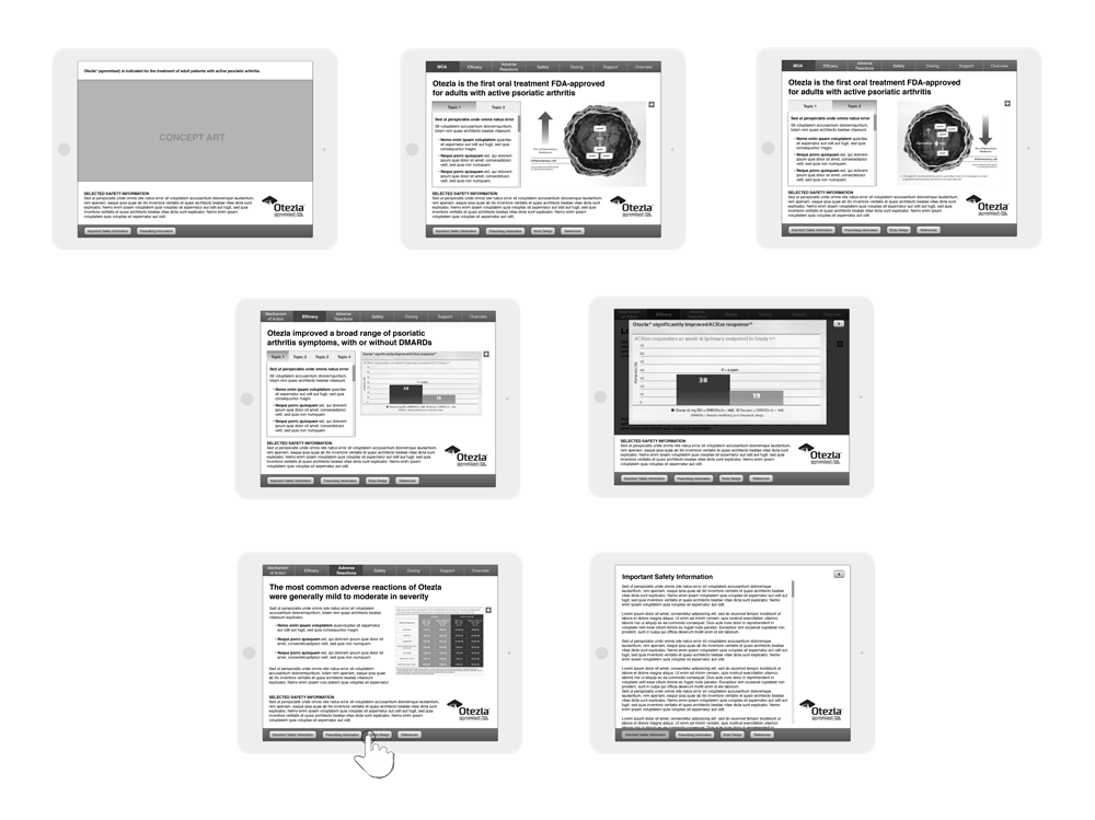 Wireframes for a Digital Selling Tool