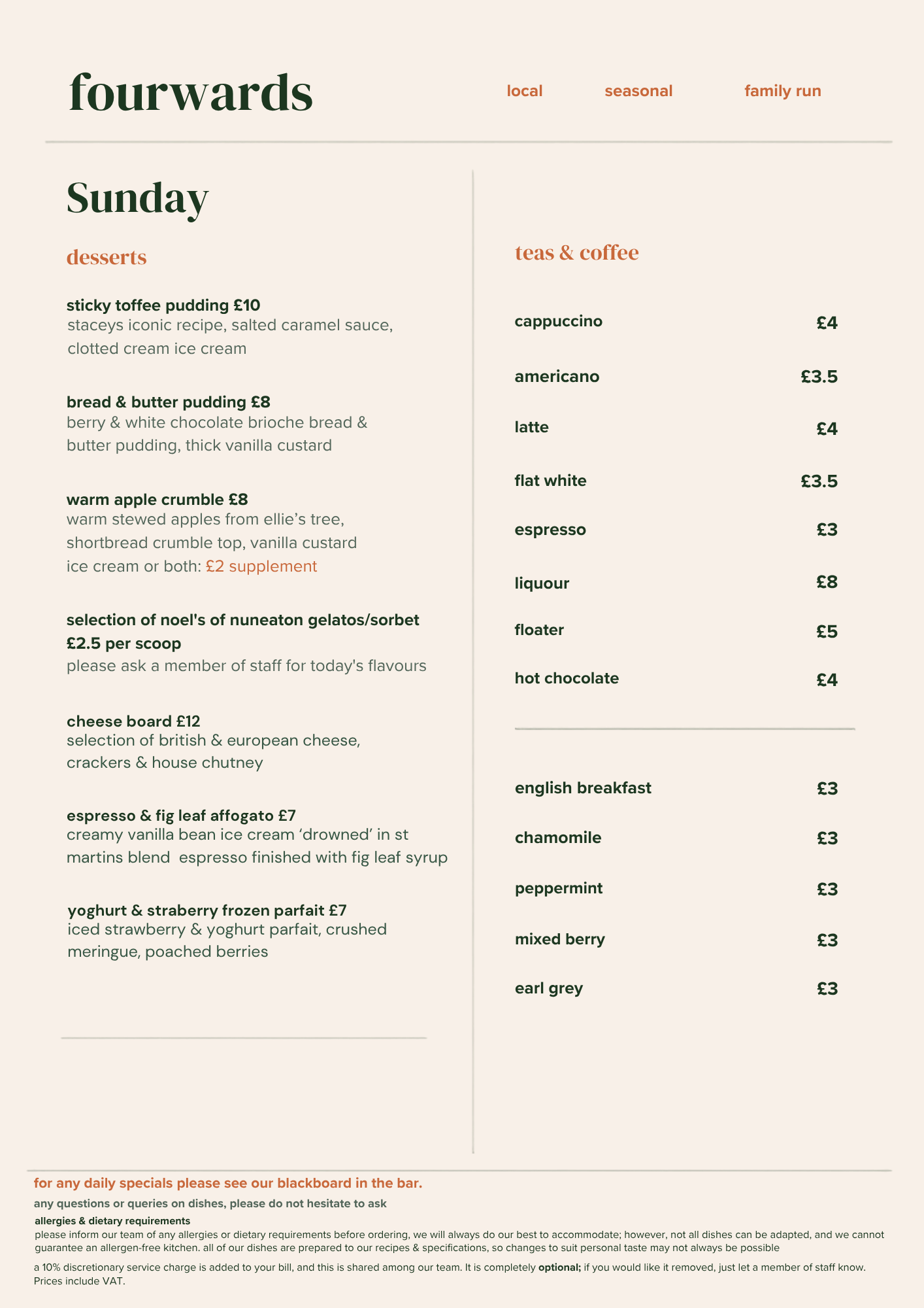 Available 12pm - 4pm every Sunday