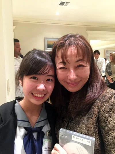 Nana with Palmetto Senior High School Japanese language teacher Mieko Avello