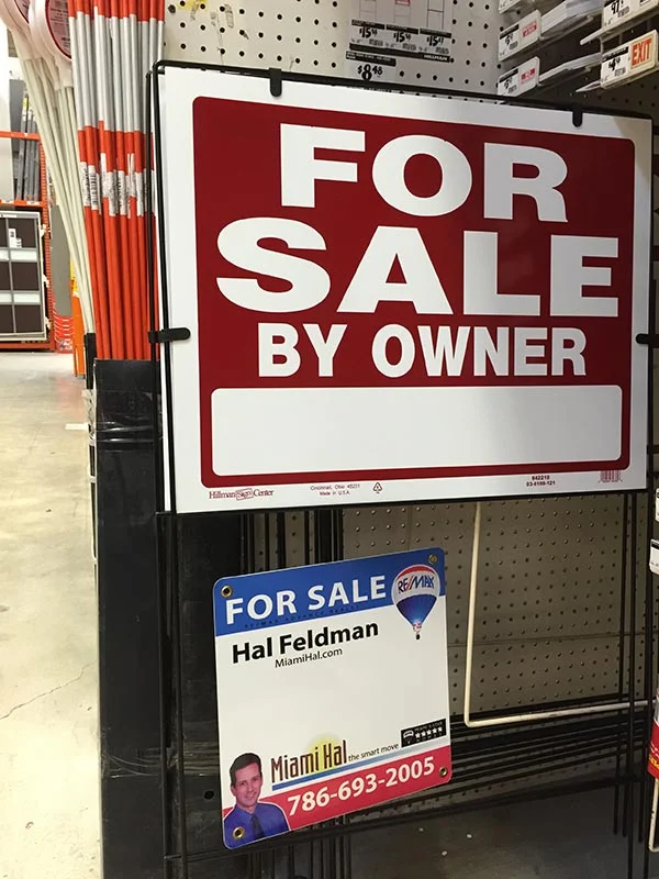 The stock 24x18 sign has 3x the surface area of the 144 sq-in sign below it.