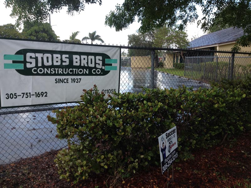Outside Howard Drive Elementary, this photo captures only two of the 19 signs placed on property!