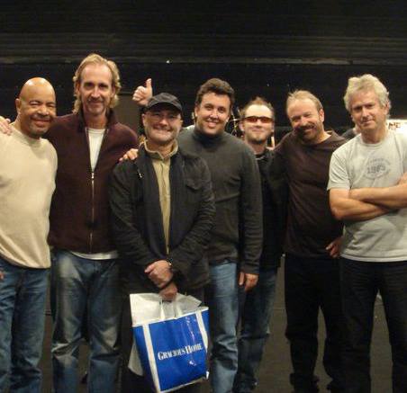 Kerzner with Genesis (Simon Collins to his right)