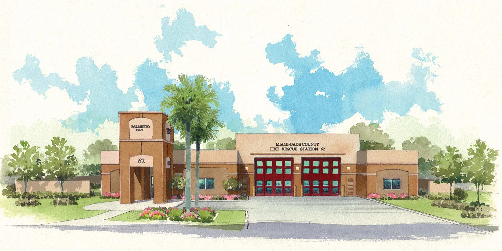 Current rendering of the fire rescue station
