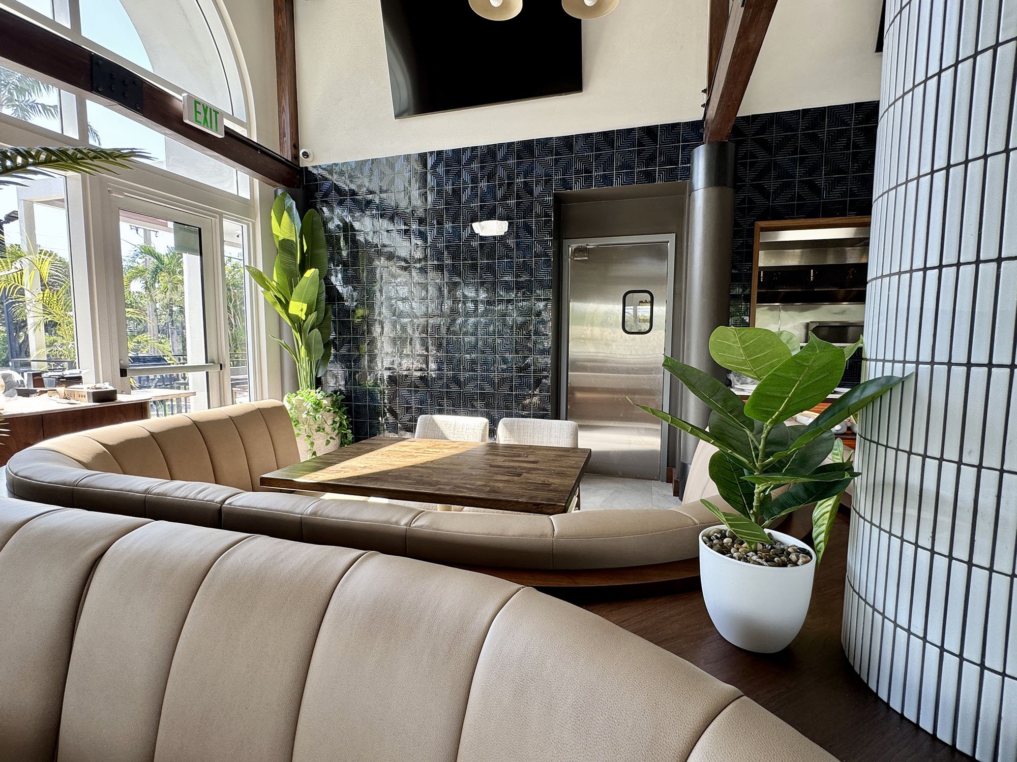 Nice private booth seating area