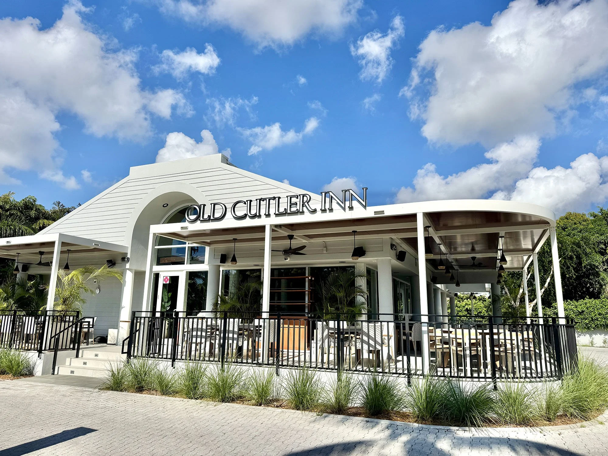 Exterior of the new Old Cutler Inn restaurant prior to opening day