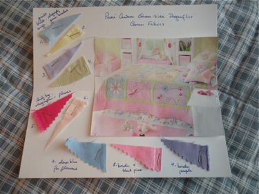 SAMPLE CUSTOM QUILT CARD WITH SAMPLE FABRICS &nbsp;$25 EACH
