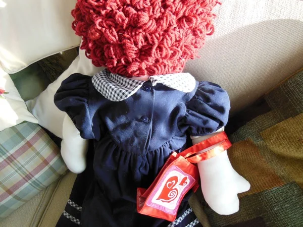 Extra Large Girl Rag Doll with Flower Dress Back.jpg