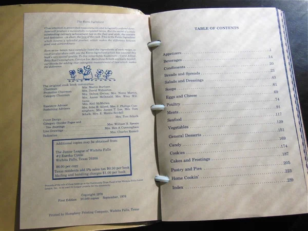 1976 Home Cooking Cookbook from Bluebird Gardens USA