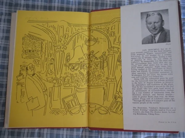 1952 Luchows German Cookbook from Bluebird Gardens USA