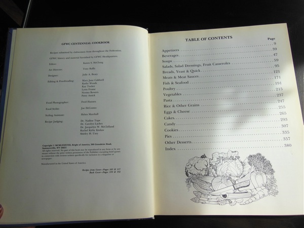 1988 Centennial Cookbook from Bluebird Gardens USA