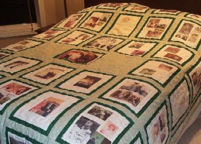 Personalized Custom Photo Memory Quilt-any Size and Color Combo-Free Shipping!