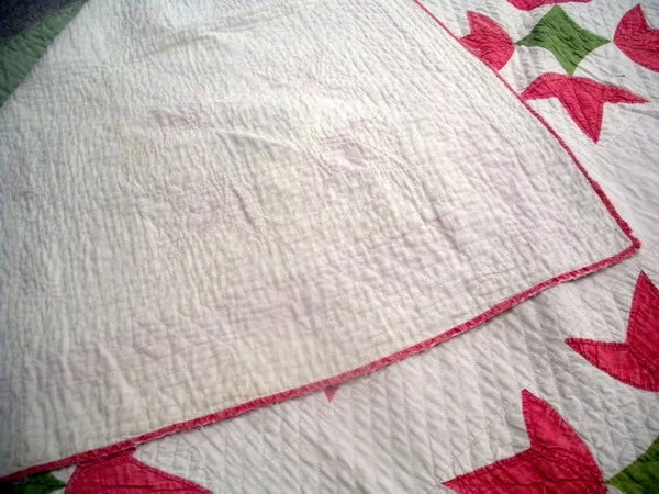 Vintage Pink Tulips Twin Quilt from Bluebird Gardens USA