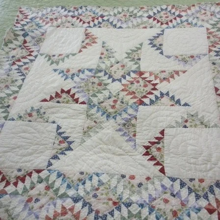 Patchwork Star Lap Quilt Throw Wall Hanging from Bluebird Gardens