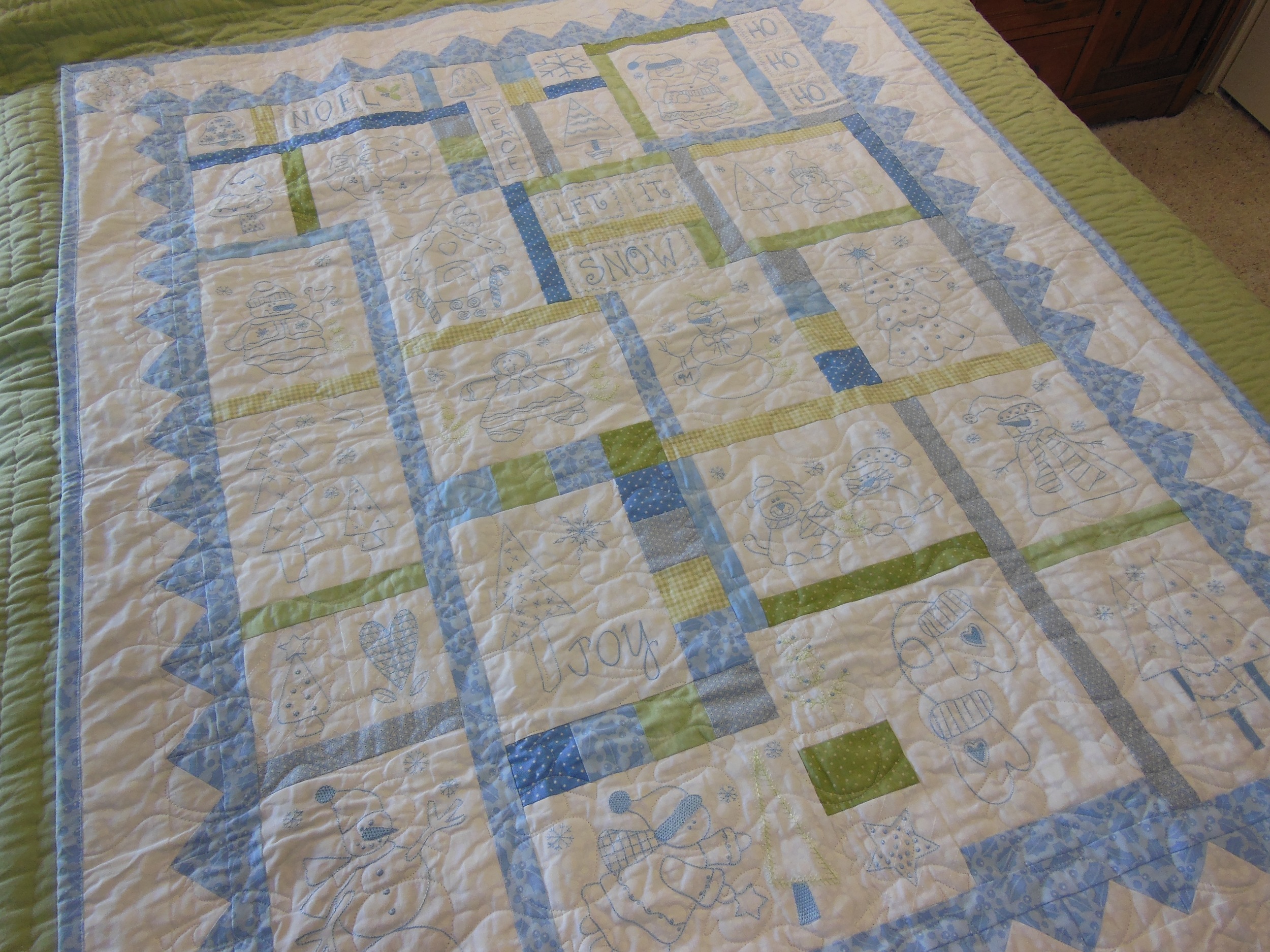 Let It Snow Lap Quilt from Bluebird Gardens USA