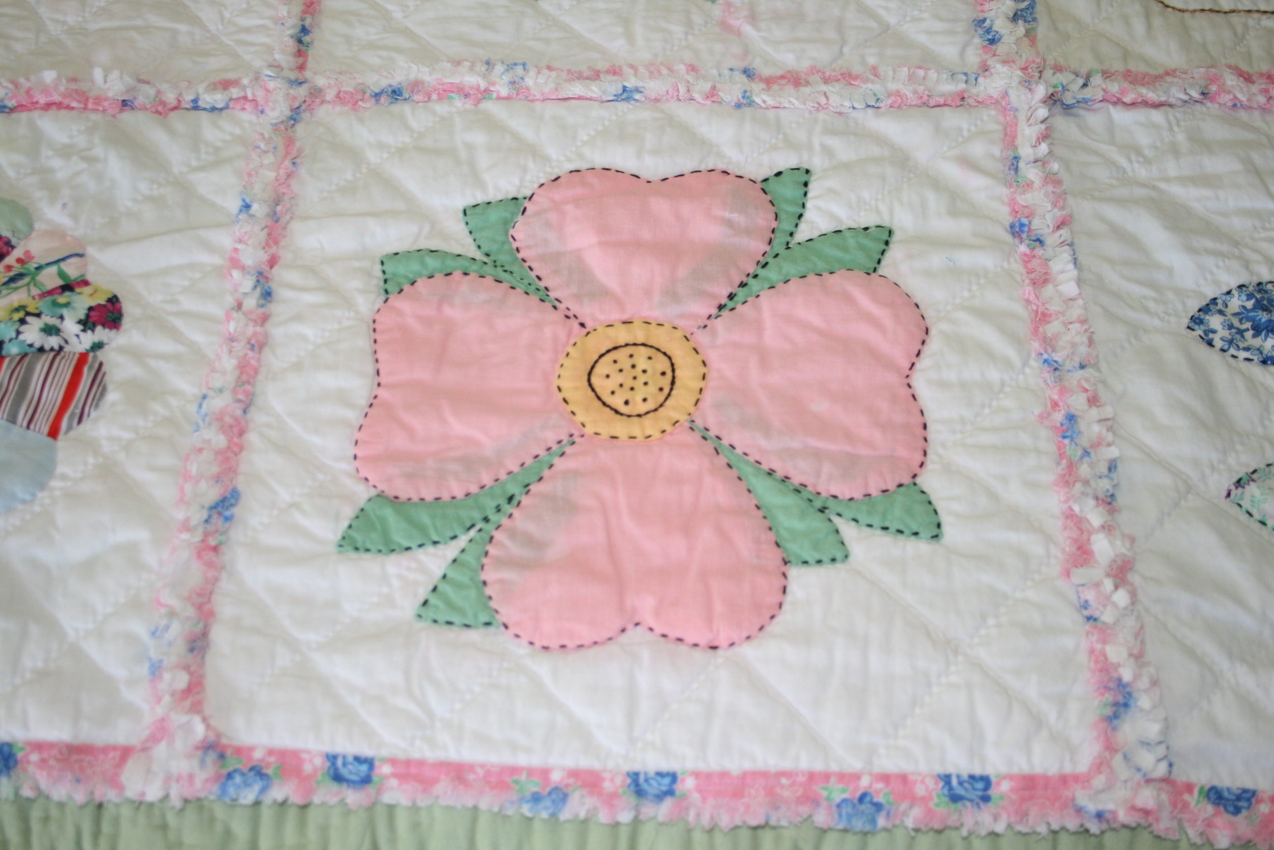 Garden Sampler Rag Lap Quilt from Bluebird Gardens USA