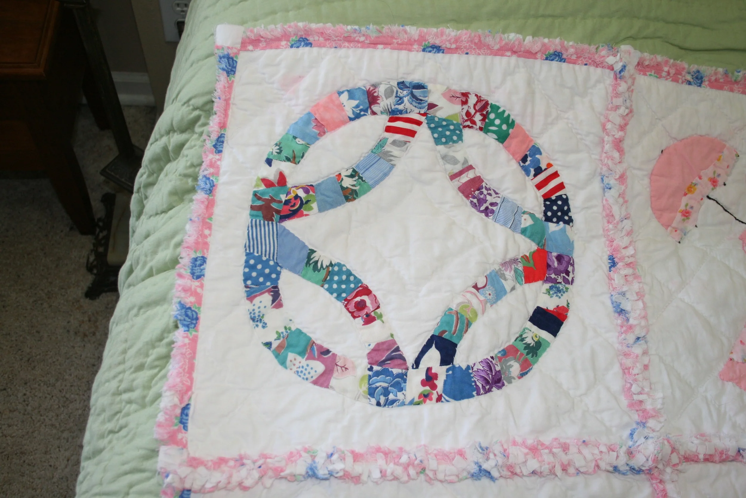 Garden Sampler Rag Lap Quilt from Bluebird Gardens USA