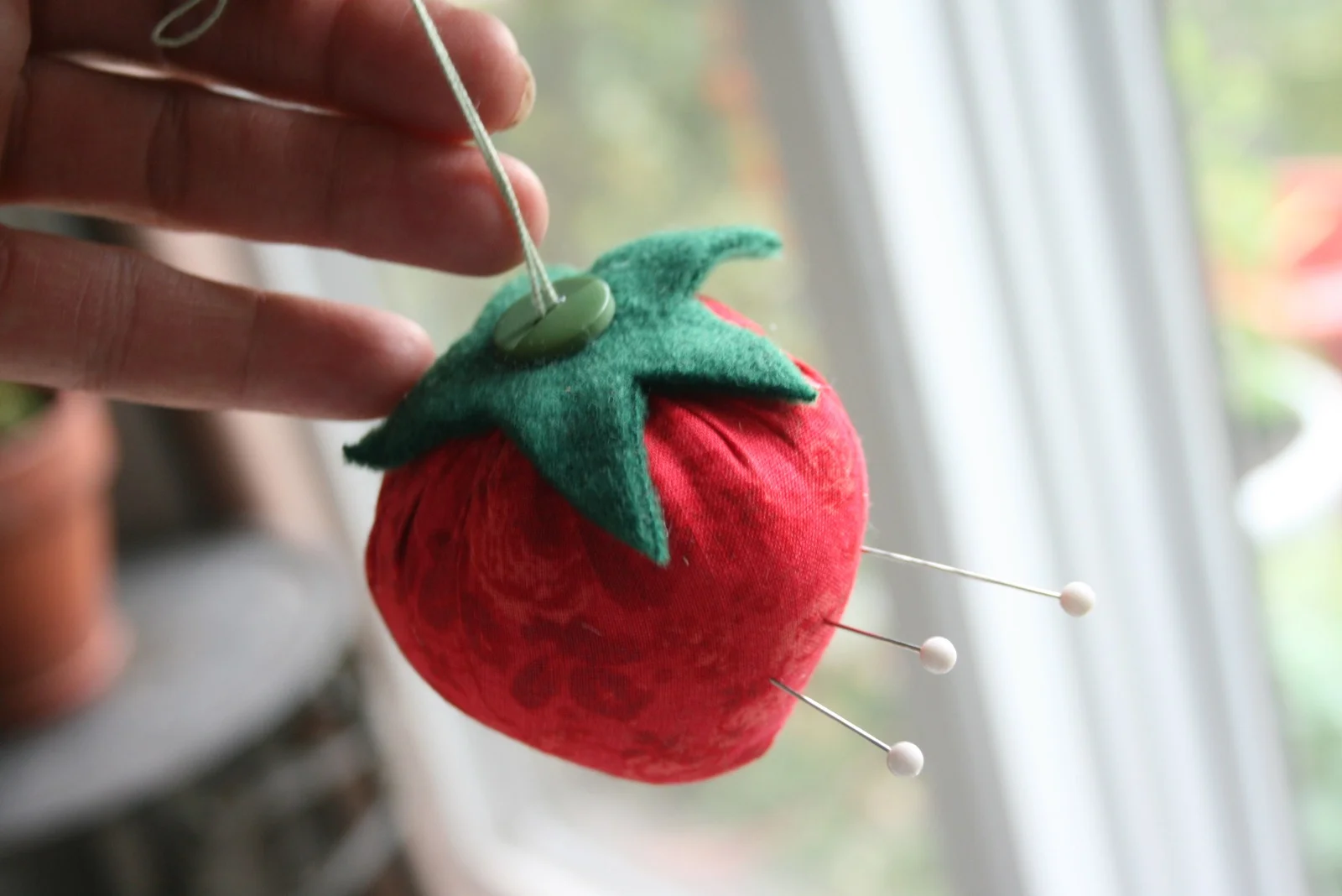 Strawberry Pincushion Ornaments from Bluebird Gardens USA