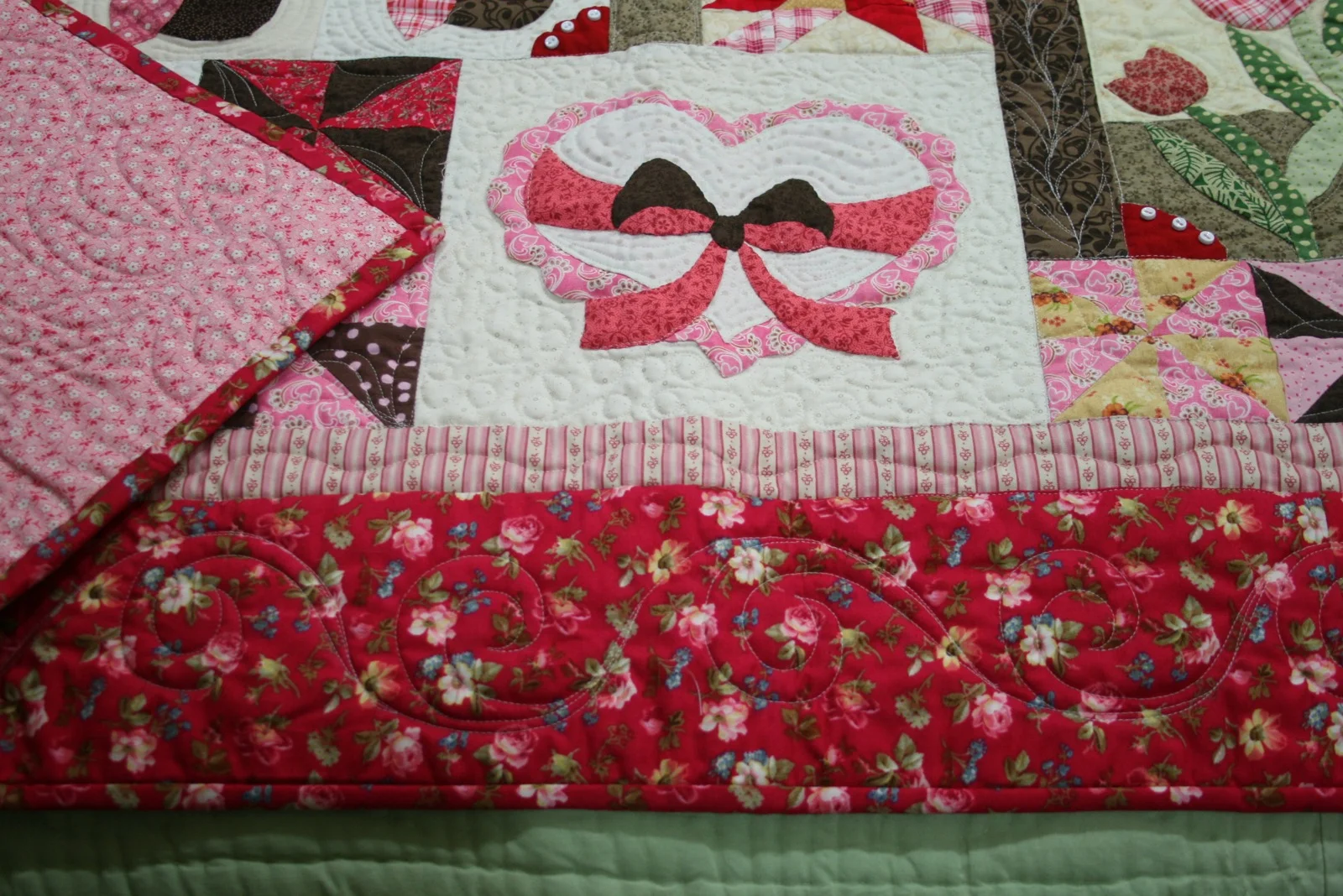 Spring Blessings Lap Quilt Wall Hanging from Bluebird Gardens USA