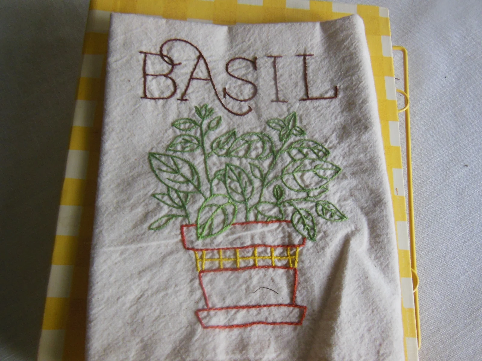 Basil kitchen towel from Bluebird Gardens USA