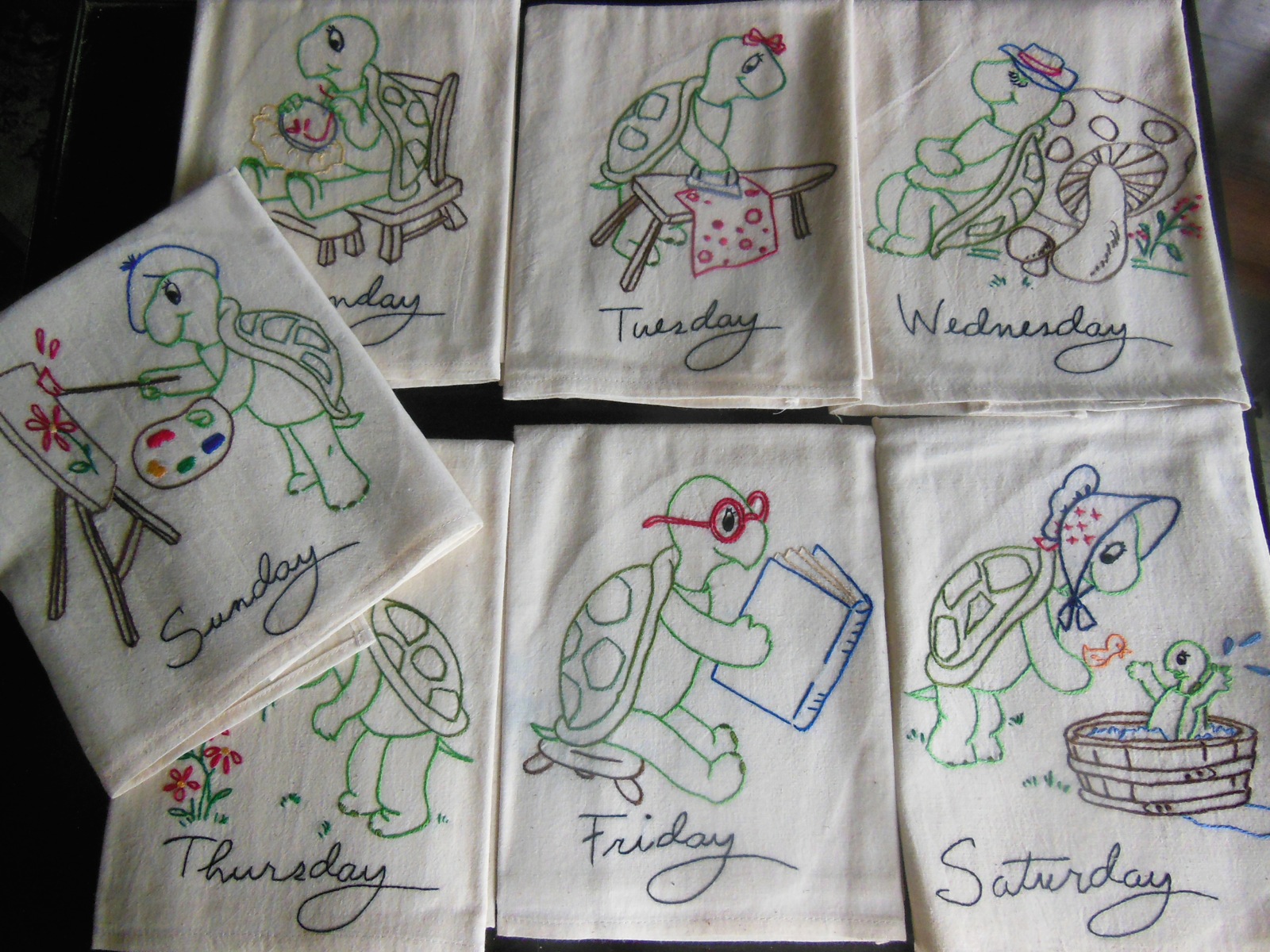 Turtles Days of Week Dish Towels.jpg