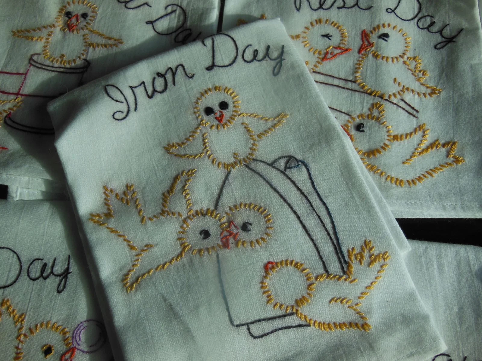 Yellow Birds Weekly Chores Dish Towel Iron Day.jpg