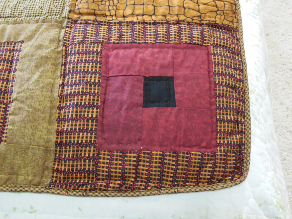 Square on Square Lap Quilt Wall Hanging from Bluebird Gardens USA