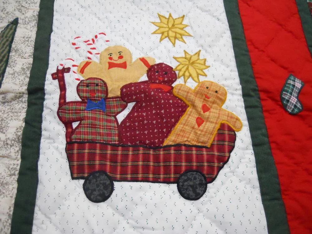 Holiday Traditions Lap Quilt Wall Hanging from Bluebird Gardens USA