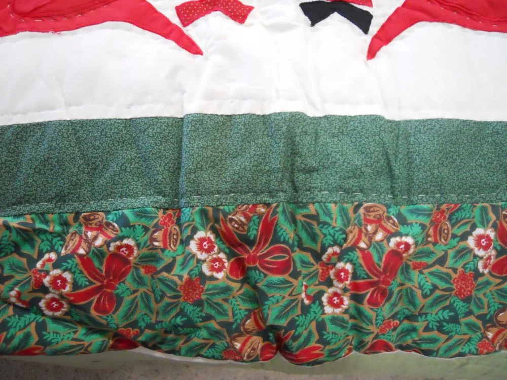Happy Holidays Cardinals Lap Quilt Wall Hanging from Bluebird Gardens USA