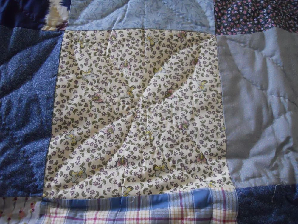 Blue Blocks Lap Quilt from Bluebird Gardens USA