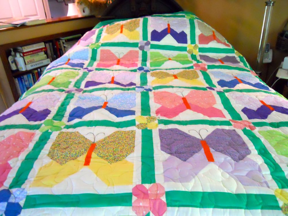 Butterfly quilt made by Bluebird Gardens USA