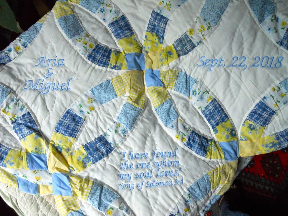 PERSONALIZED SUNNY SKIES THROW FOR A WEDDING GIFT
