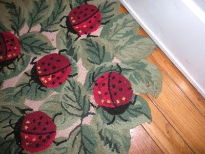 Ladybugs wool rug from Bluebird Gardens