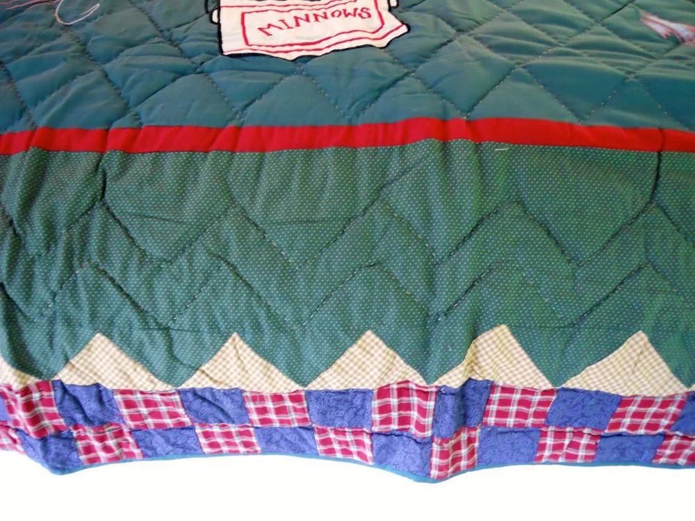 Fishing Twin Quilt from Bluebird Gardens USA