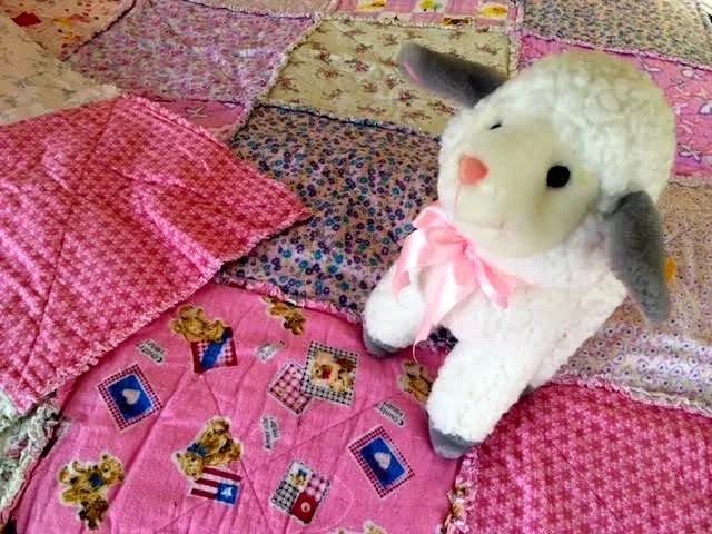 Pink Large Rag Quilt Blocks Gift Set lamb.jpg