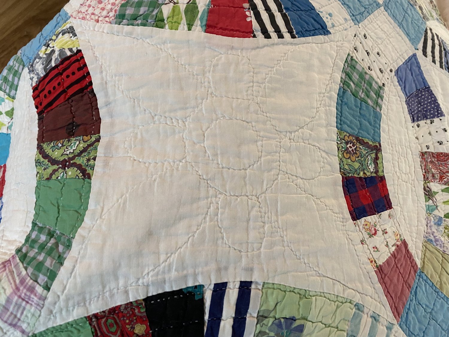 ⭐超美品！ダブルウェディング、アンティークキルト　69A-2 Bluebird Gardens Quilts and Gifts