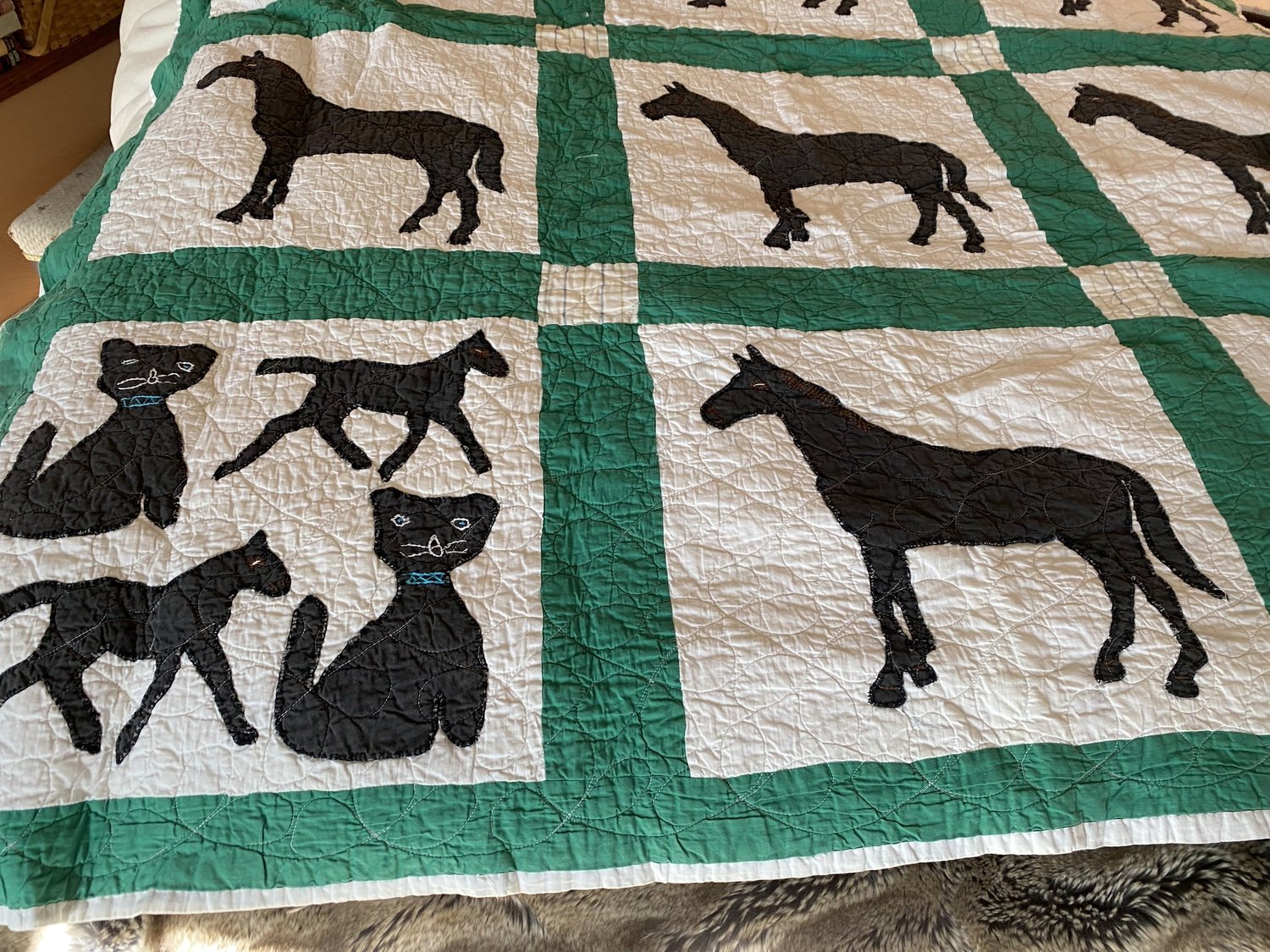 動物柄 キルト アメリカンヴィンテージ Bluebird Gardens Quilts and Gifts