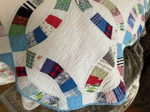 ⭐超美品！ダブルウェディング、アンティークキルト　69A-2 Bluebird Gardens Quilts and Gifts