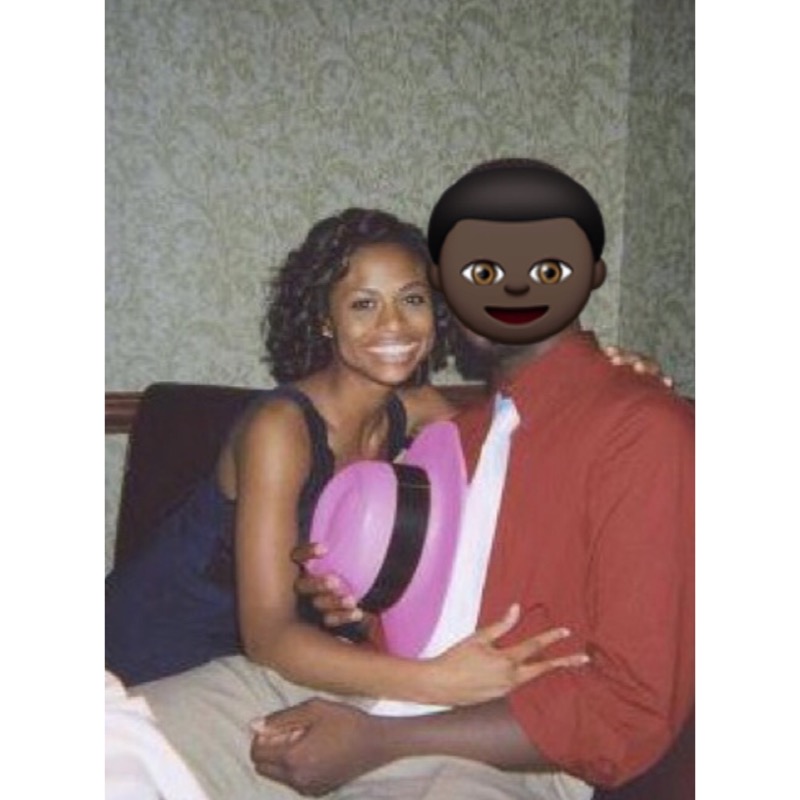 My high school boyfriend & me at a sweet 16 birthday party