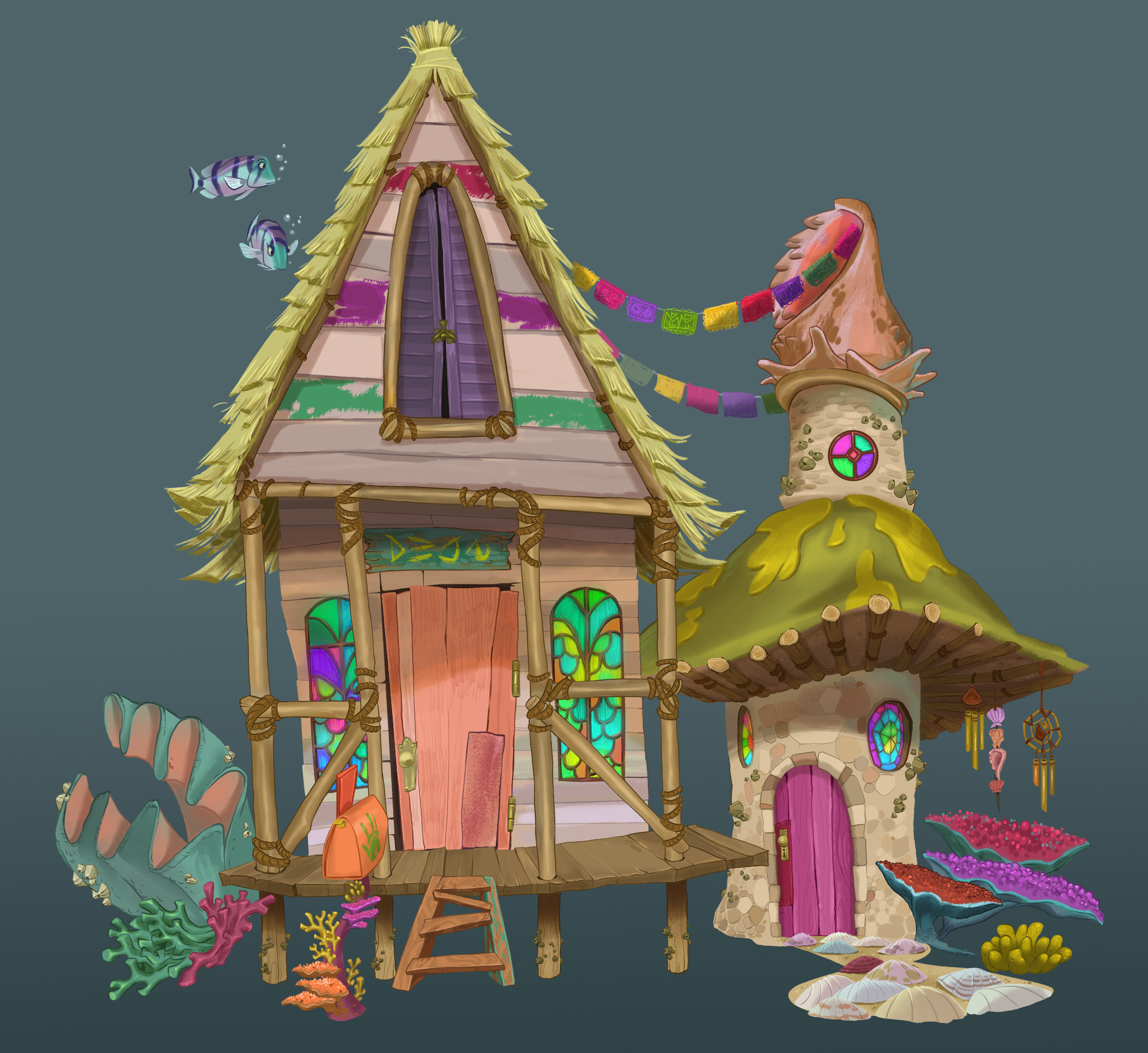 underwater bungalow-environment design