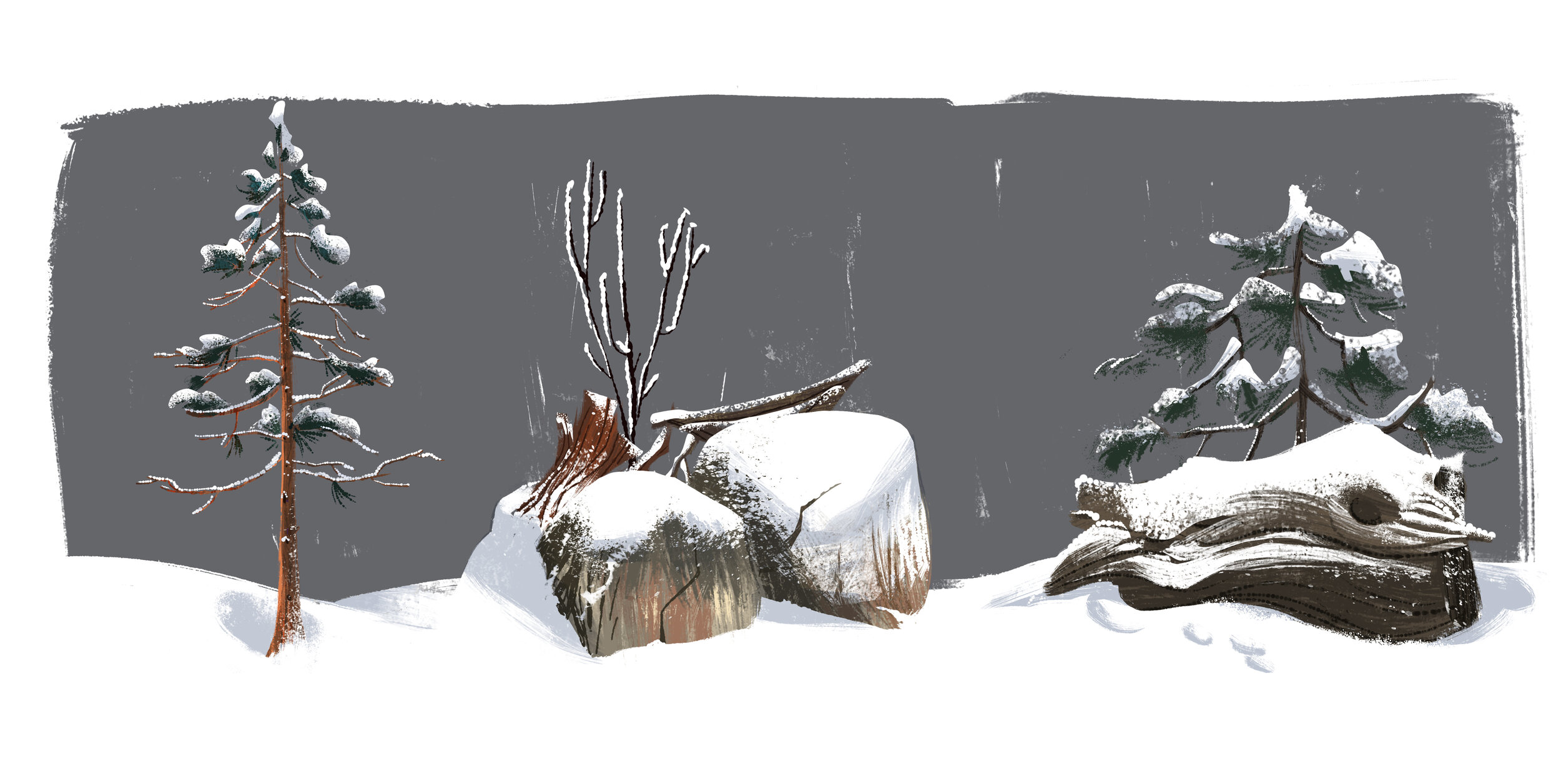 Snowy props