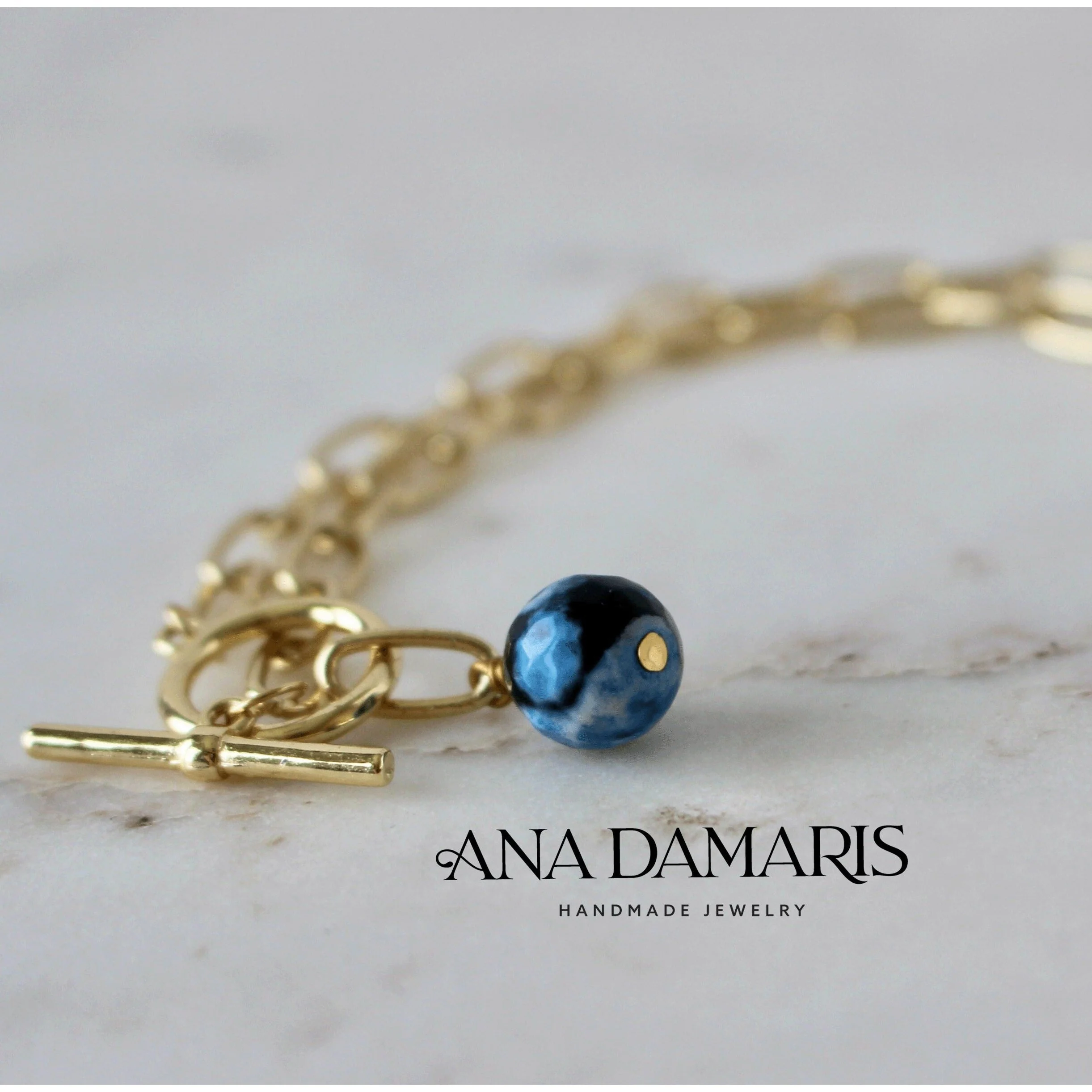 Paperclip chain with single fire agate gemstone necklace