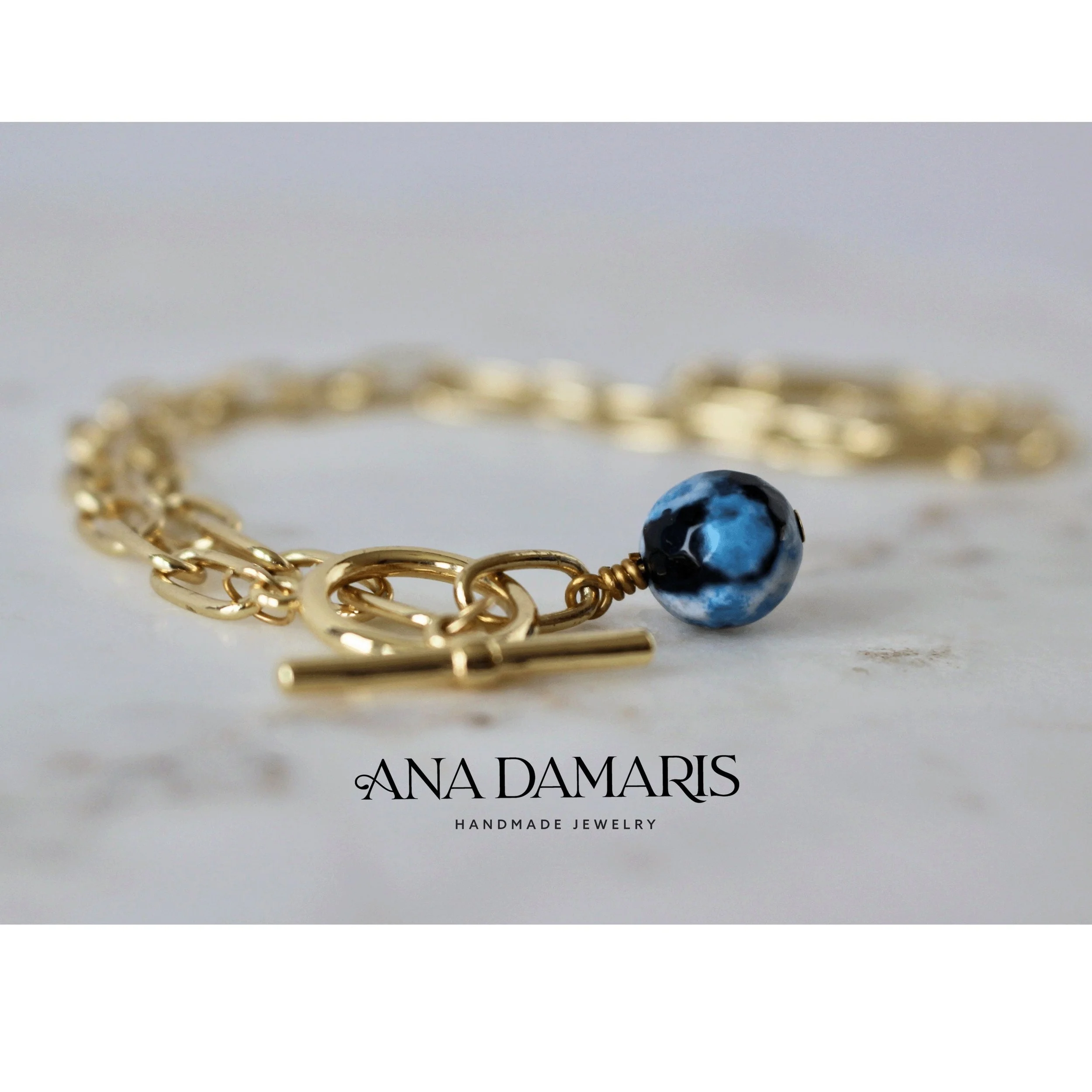 Paperclip chain with single fire agate gemstone necklace