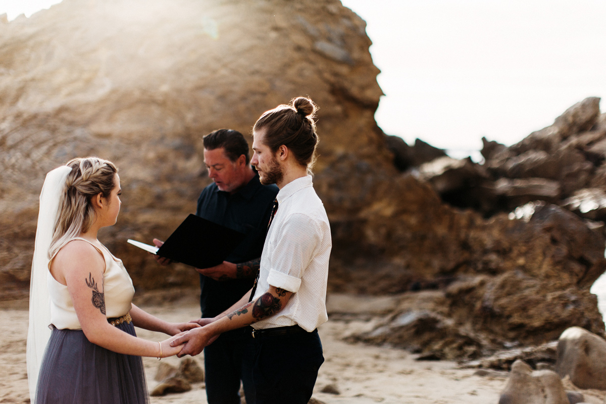 california beach wedding