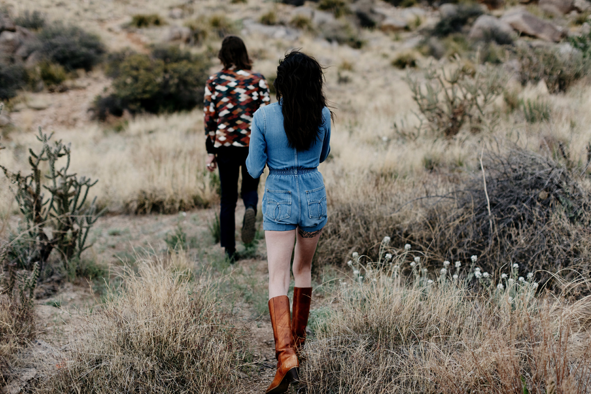 desert engagement session, bohemian couple, portrait, southwest,