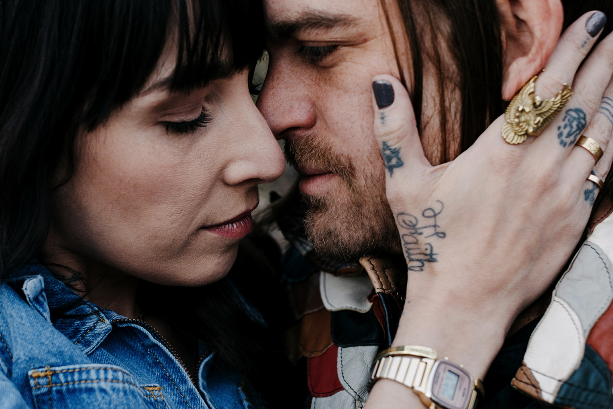 desert engagement session, bohemian couple, portrait, southwest,