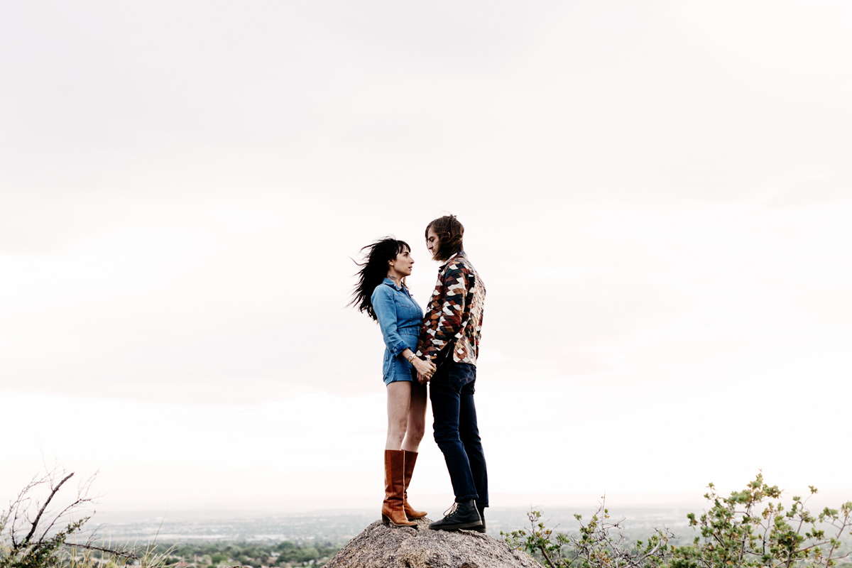 desert engagement session, bohemian couple, portrait, southwest,