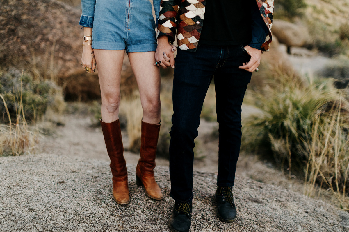 desert engagement session, bohemian couple, portrait, southwest,