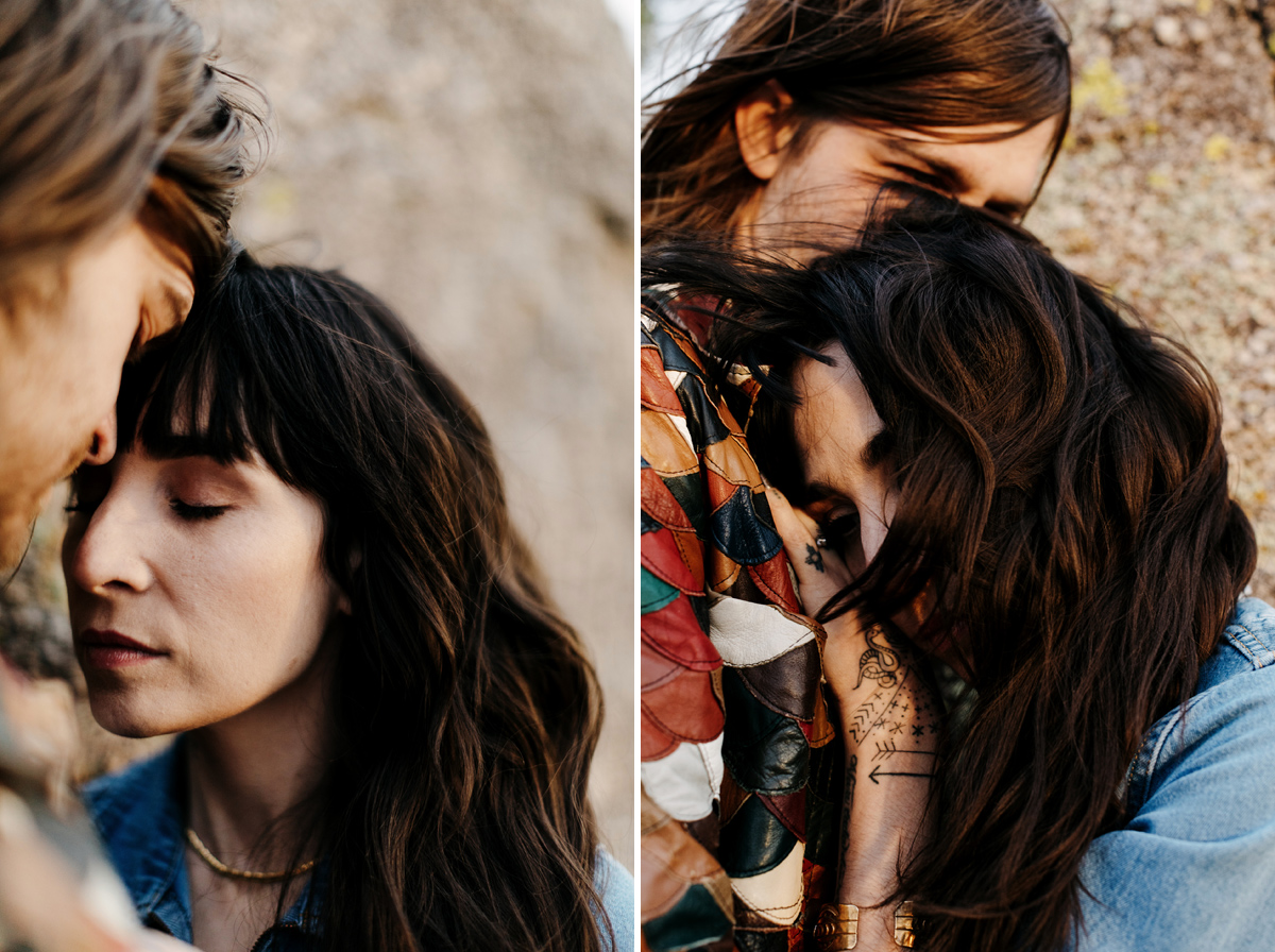 desert engagement session, bohemian couple, portrait, southwest,