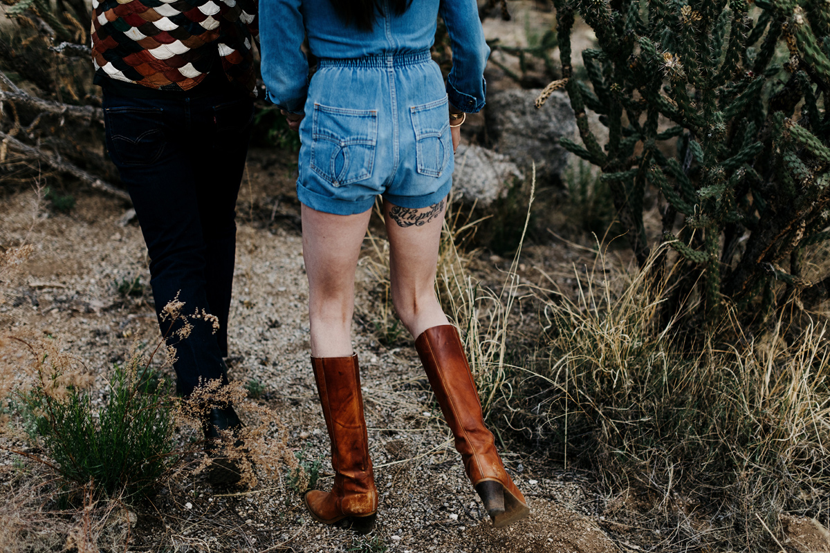 desert engagement session, bohemian couple, portrait, southwest,