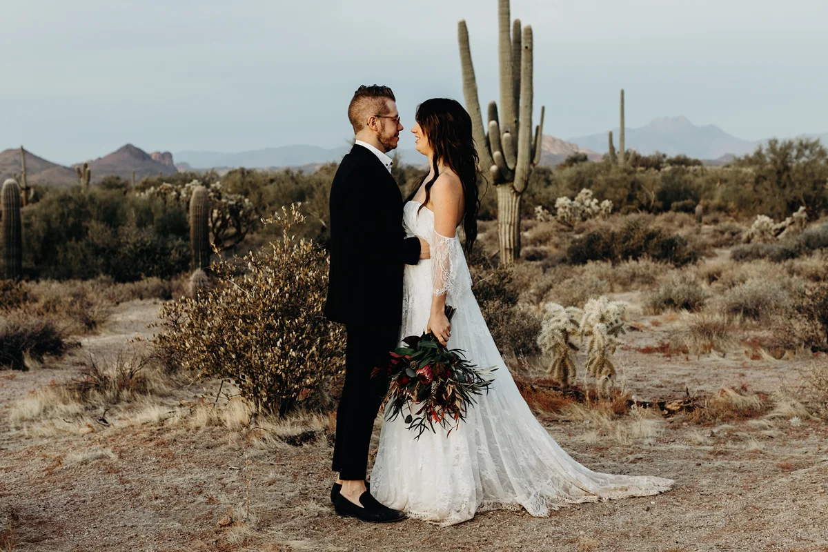 arizona elopement, superstition mountains, elope, destination we